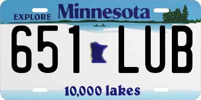 MN license plate 651LUB