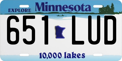 MN license plate 651LUD