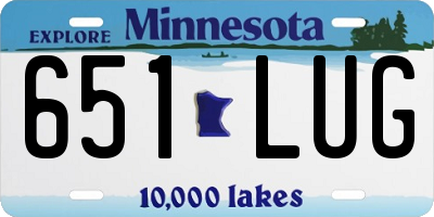 MN license plate 651LUG