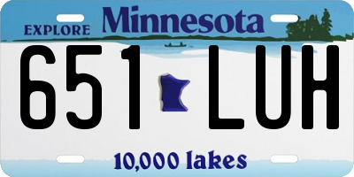 MN license plate 651LUH