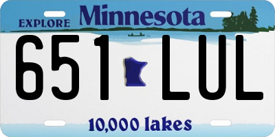 MN license plate 651LUL