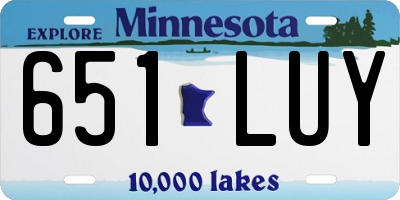 MN license plate 651LUY