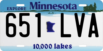 MN license plate 651LVA