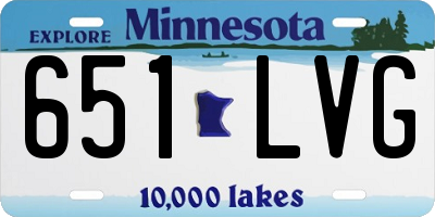 MN license plate 651LVG