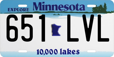 MN license plate 651LVL