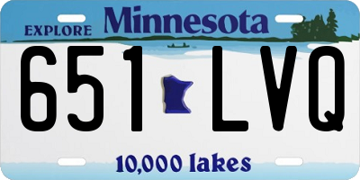 MN license plate 651LVQ