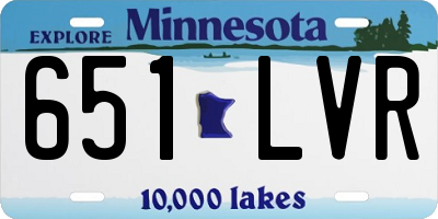 MN license plate 651LVR