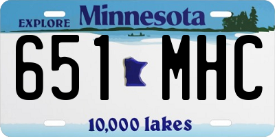 MN license plate 651MHC
