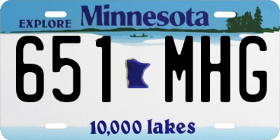 MN license plate 651MHG