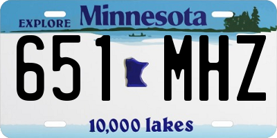 MN license plate 651MHZ