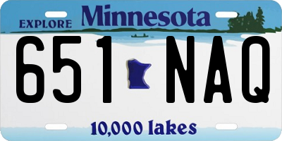 MN license plate 651NAQ