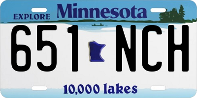 MN license plate 651NCH
