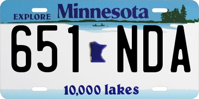 MN license plate 651NDA