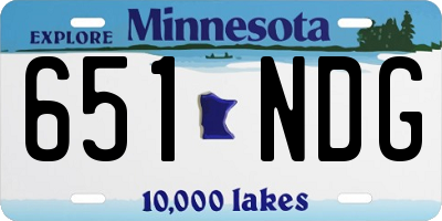 MN license plate 651NDG