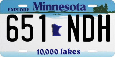 MN license plate 651NDH
