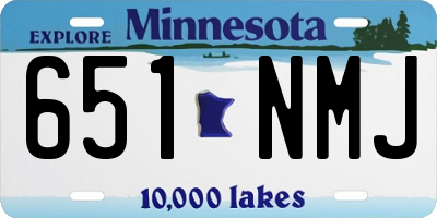 MN license plate 651NMJ