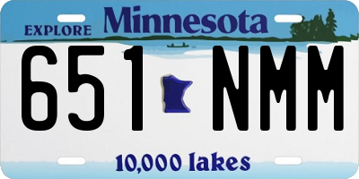 MN license plate 651NMM