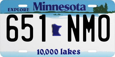 MN license plate 651NMO