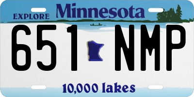 MN license plate 651NMP