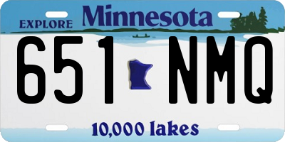 MN license plate 651NMQ