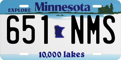 MN license plate 651NMS