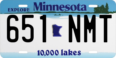 MN license plate 651NMT