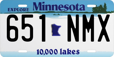 MN license plate 651NMX