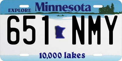 MN license plate 651NMY