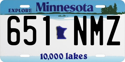 MN license plate 651NMZ
