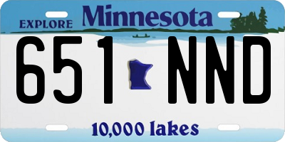 MN license plate 651NND