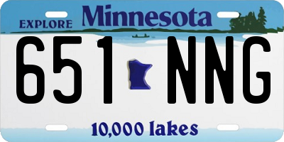 MN license plate 651NNG