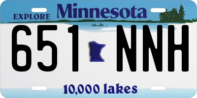 MN license plate 651NNH
