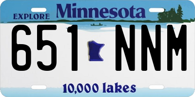 MN license plate 651NNM