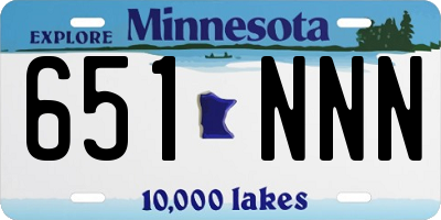 MN license plate 651NNN