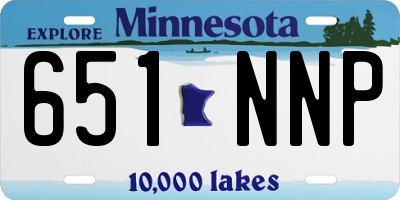 MN license plate 651NNP