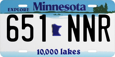 MN license plate 651NNR