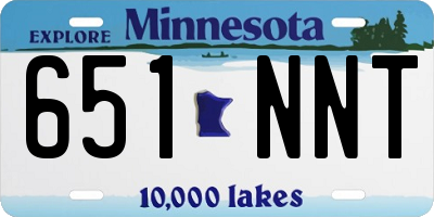 MN license plate 651NNT