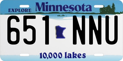 MN license plate 651NNU