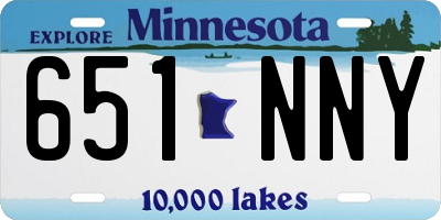 MN license plate 651NNY