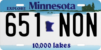 MN license plate 651NON