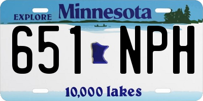 MN license plate 651NPH