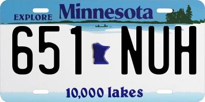 MN license plate 651NUH