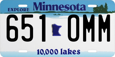 MN license plate 651OMM