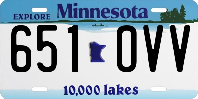 MN license plate 651OVV