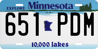 MN license plate 651PDM