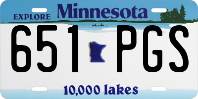MN license plate 651PGS