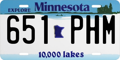 MN license plate 651PHM