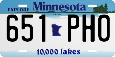 MN license plate 651PHO