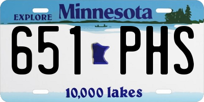 MN license plate 651PHS