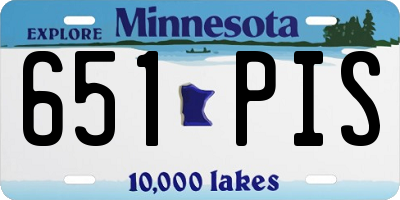 MN license plate 651PIS